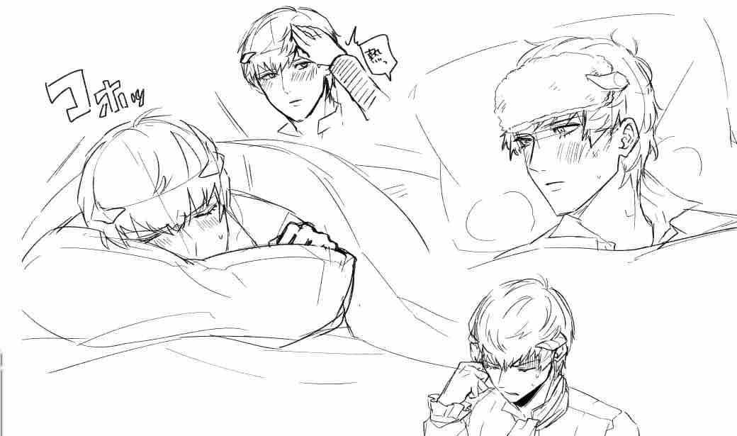 これは昨日風邪でしんどかったので描いたやつ 