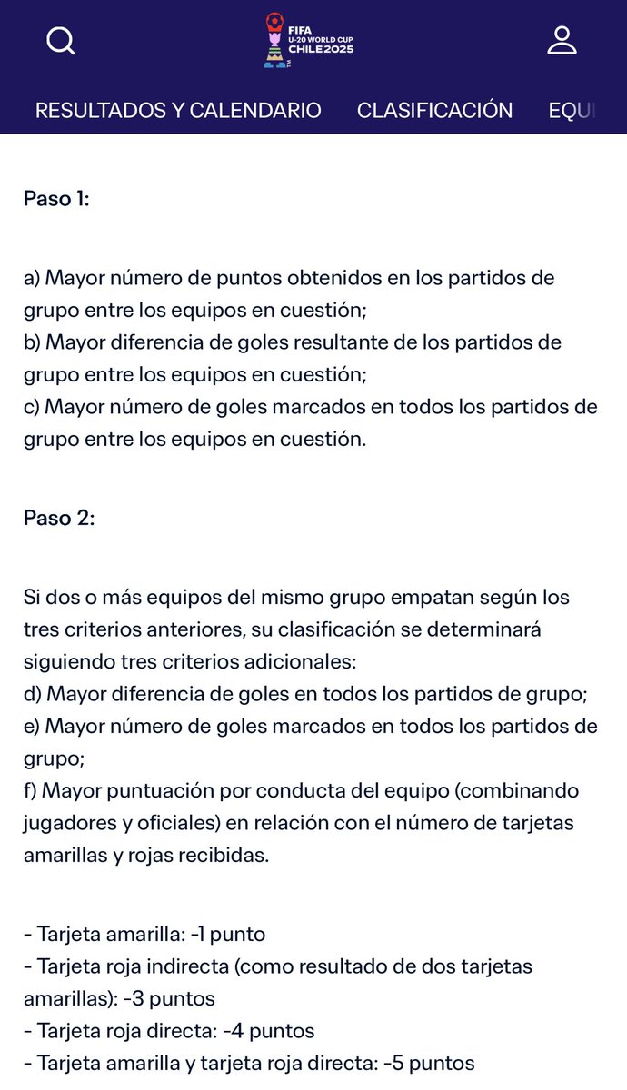 Basthi_st's tweet photo. @dtdt0dt @SC_ESPN De donde sacaste eso? Esto dice la página de la FIFA https://t.co/QBWZOY1Ev1