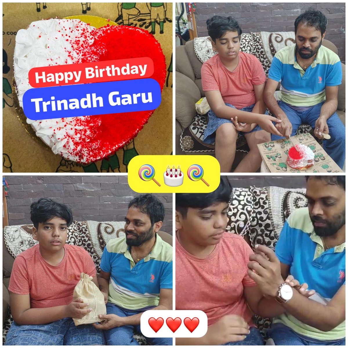 **🌸🎉 Happy Birthday, Trinadh 🎉🌸**
Wishing my dear husband a very Happy Birthday! 💖
Your love, strength, and kindness make every day brighter. ✨
May this year bring you endless happiness, success, and good health.
Forever grateful to walk this journey of life with you. ❤️