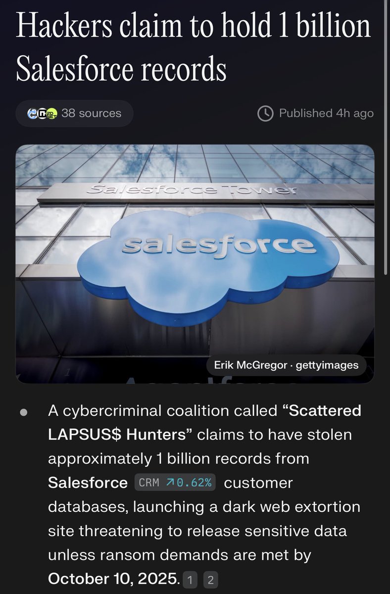 ScrooogeUncle's tweet image. ⁦⁦@Reuters⁩ - this should have been the headlines today rather than running with month old articles defaming Palantir because of an agenda. 

$CRM $PLTR