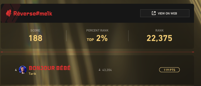 aclimits's tweet photo. @tarik WE ARE GOING TO TAKE FIRST PLACE!!! CAN'T HIT RANK 1, BUT WE CAN HIT IT HERE!!! BUY THE SEN BUNDLE!!! #GOVALORANT #VCTChampions https://t.co/pDwU2wD7Qg