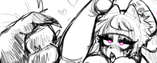 was in a horny fugue state at like 4am and kinda went sicko mode w this art... new post up on patreon :3c 

uncropped ver: patreon.com/posts/no-thoug…