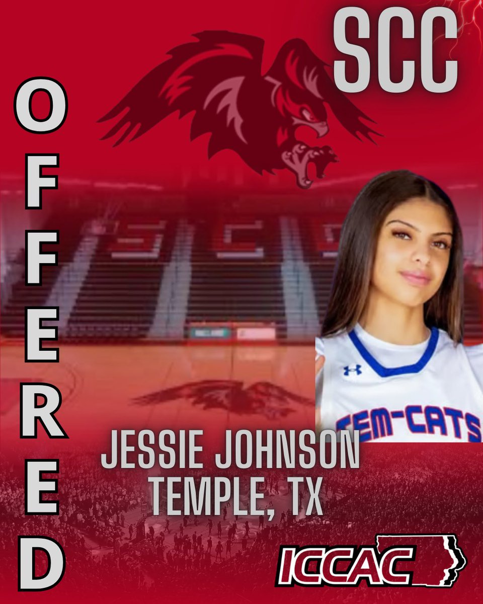 🚨 OFFER ALERT: #3 🚨
Massive congratulations to Jessie Johnson on receiving her third college offer this year from Southeastern Community College (SCC) in the ICCAC (Iowa)!
#ApplyPressure. Work Don't Lie!
#JessieJohnson #SCC #ICCAC #TemCatTough #CollegeHoops #BasketballRecruit