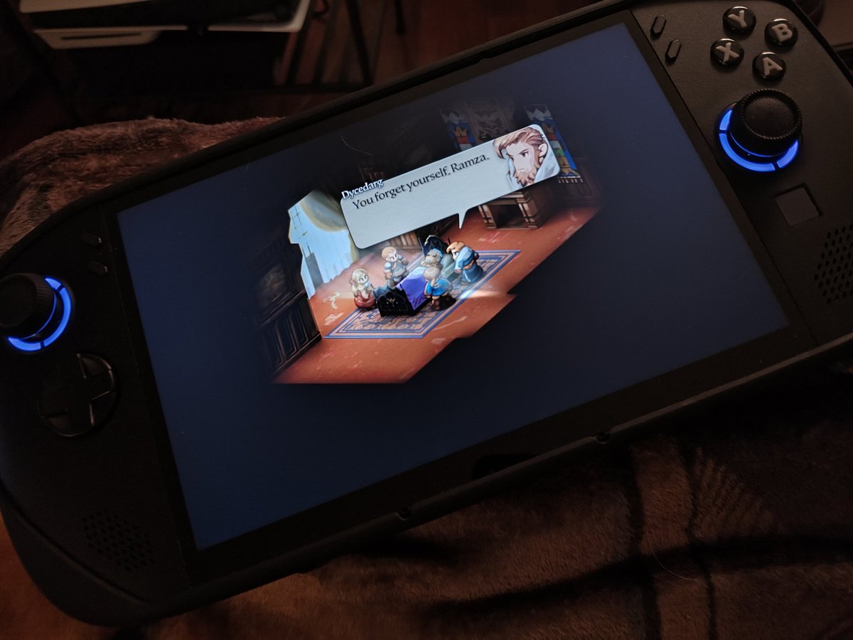 I had a copy of #FinalFantasyTactics on PSX back in the day, believe it was the Greatest Hits Version. 

I got maybe 5 or 6 hours into it, then hit a wall (was too young and dumb to proceed in combat).

I'm now correcting that wrong, hopefully I'm not still too fuckin dumb...