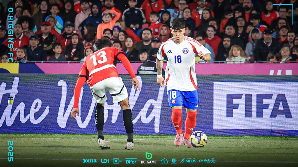 OHigginsoficial's tweet photo. 🔰 𝐂𝐄𝐋𝐄𝐒𝐓𝐄𝐒 𝐃𝐄 𝐒𝐄𝐋𝐄𝐂𝐂𝐈𝐎́𝐍 🇨🇱

Nuestros canteranos y jugadores del Plantel Profesional, Felipe Faúndez y Rodrigo Godoy, sumaron significativos minutos en el tercer partido de @LaRoja Sub 20 en la Copa Mundial de la FIFA Sub 20 Chile 2025, encuentro que finalizó con la victoria de Egipto por 2 goles a 1.

⏺️ Felipe Faúndez disputó los 90 minutos del compromiso, mientras que Rodrigo Godoy ingresó a los 78 minutos del partido ¡Vamos muchachos! 👏🏻
 
#OHigginsFC 🇧🇼