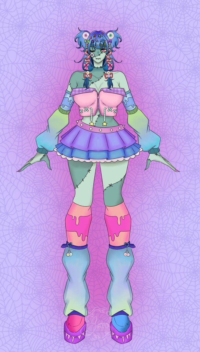 Bitch_Ass_Satou's tweet image. Day 3 - Zombie 🧟🍭 !!! 
I did a cute decora inspired zombie girl (⁠≧⁠▽⁠≦⁠) !
#adoptober2025_insy #AdoptMe