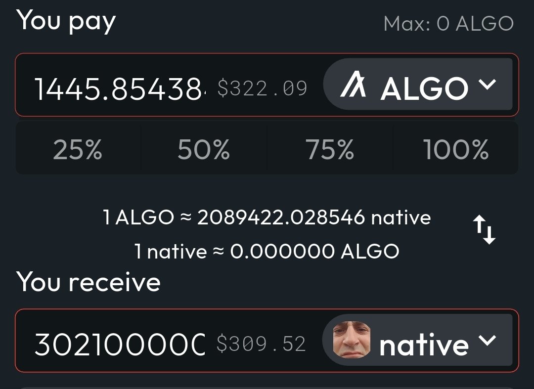 native.algo (@native_algo) on Twitter photo 3,021,910,550 $native went out to skuli holders wallets today. 
That's roughly 1,445 algo or $322.00 worth, every week.
The drop wallet is funded for the next 64 weeks at this rate.
Buy #skulifrens buy $native. 3,021,910,550 $native went out to skuli holders wallets today. 
That's roughly 1,445 algo or $322.00 worth, every week.
The drop wallet is funded for the next 64 weeks at this rate.
Buy #skulifrens buy $native.