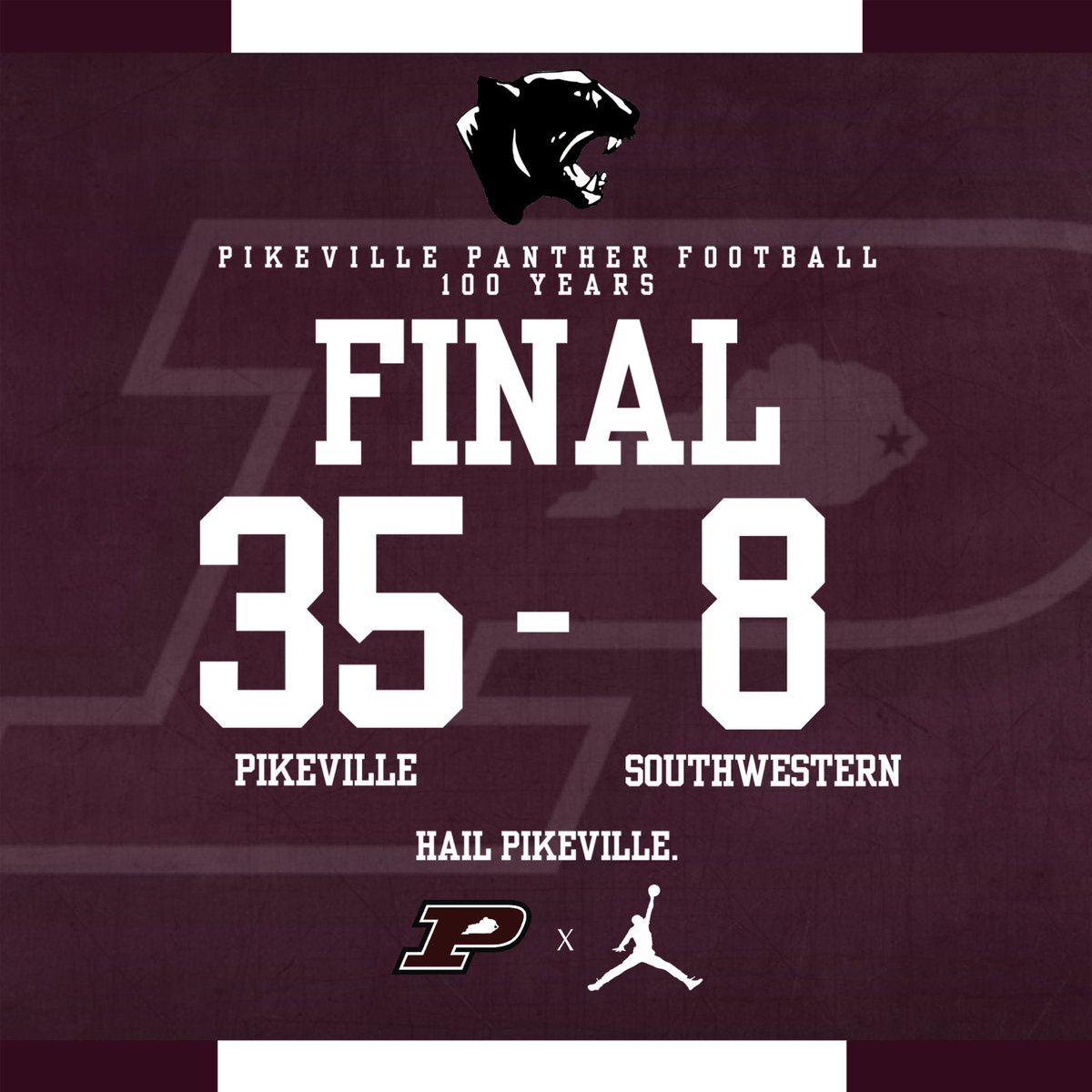 𝓕𝓪𝓵𝓵𝓲𝓷𝓰 𝓲𝓷𝓽𝓸 𝓓𝓲𝓼𝓽𝓻𝓲𝓬𝓽 𝓟𝓵𝓪𝔂 𝔀𝓲𝓽𝓱 𝓪 𝓦.

Pikeville 35 Southwestern 8 Final from Somerset. The #3 Panthers improve to 4-3 heading into the bye week prior to District Play. The Panthers will be back in action on October 17th in the Homecoming Game at