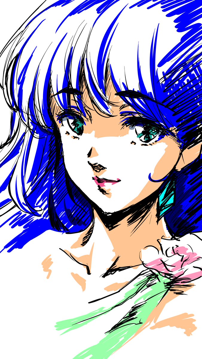 再掲
みんめいが描いたミンメイさん 
#マクロス43周年