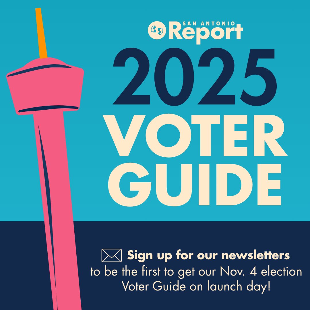 San Antonio Report (@sareport) on Twitter photo The San Antonio Report’s Voter Guide is an essential resource for showing up ready to vote in the November 4 election. By subscribing to any of our newsletters, you’ll get it sent straight to your inbox! 📧
bit.ly/sareportnewsle… The San Antonio Report’s Voter Guide is an essential resource for showing up ready to vote in the November 4 election. By subscribing to any of our newsletters, you’ll get it sent straight to your inbox! 📧
bit.ly/sareportnewsle…