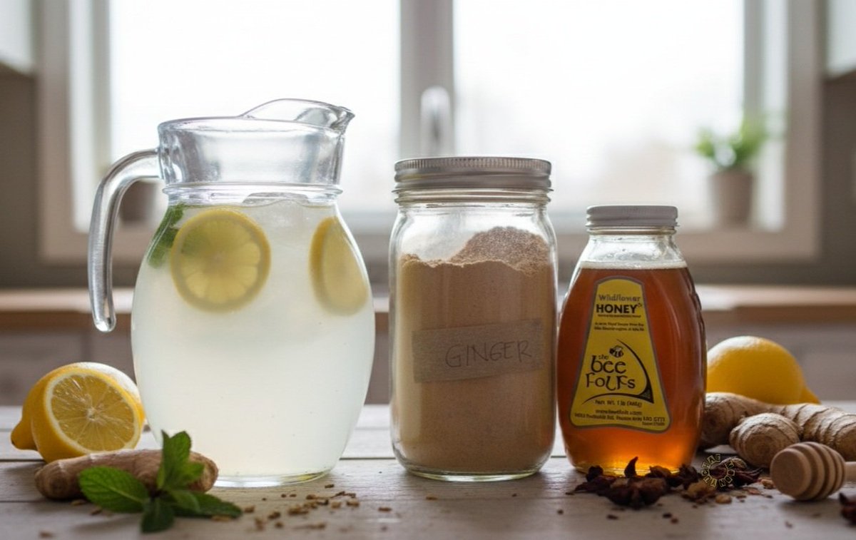 yuchaemoon's tweet photo. I made my son some lemon juice and mixed it with Vitamin C powder, ginger powder and honey. I believe this will help improve his cough and cold. 

#sickkids #immunesystem #worriedmom #sickness #coldandcough #lemonade #vitaminc #ginger #honey https://t.co/viyyXxptQs