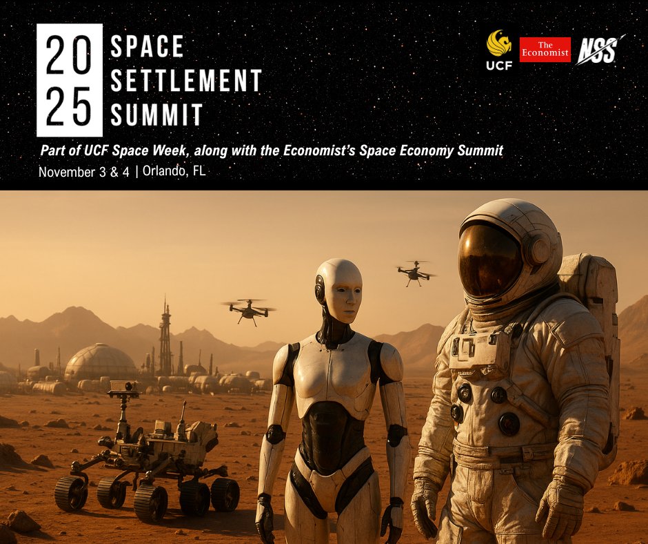 nss's tweet image. Join an inspiring lineup of visionaries, engineers, and scientists at this year&apos;s #Space Settlement Summit! 

We&apos;ll dive deep into the real-world technologies and policies that drive sustainable living on #Mars &amp;amp; beyond. 

#spacesettlement #spacesummit