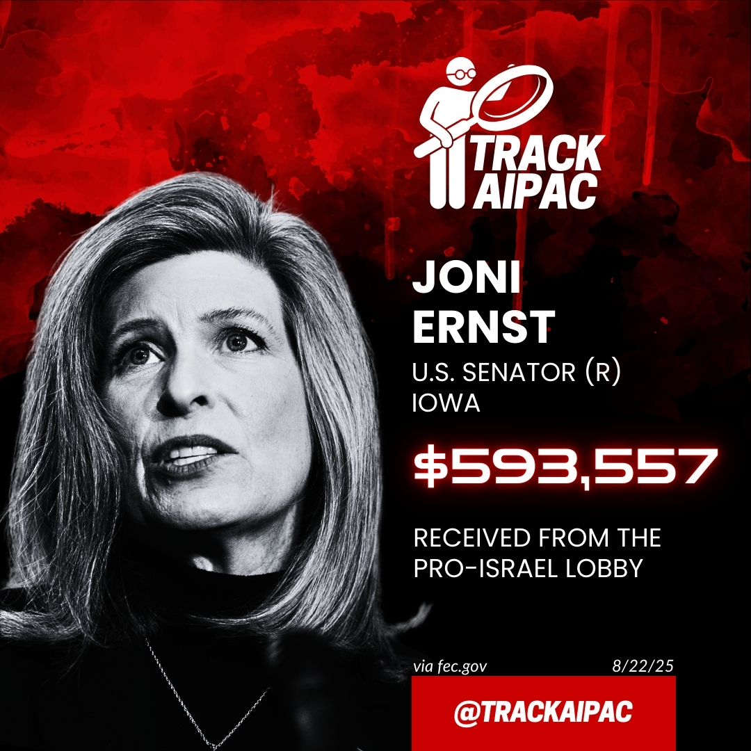 <a href="/SenJoniErnst/">Joni Ernst</a> Israel must stop committing genocide.
