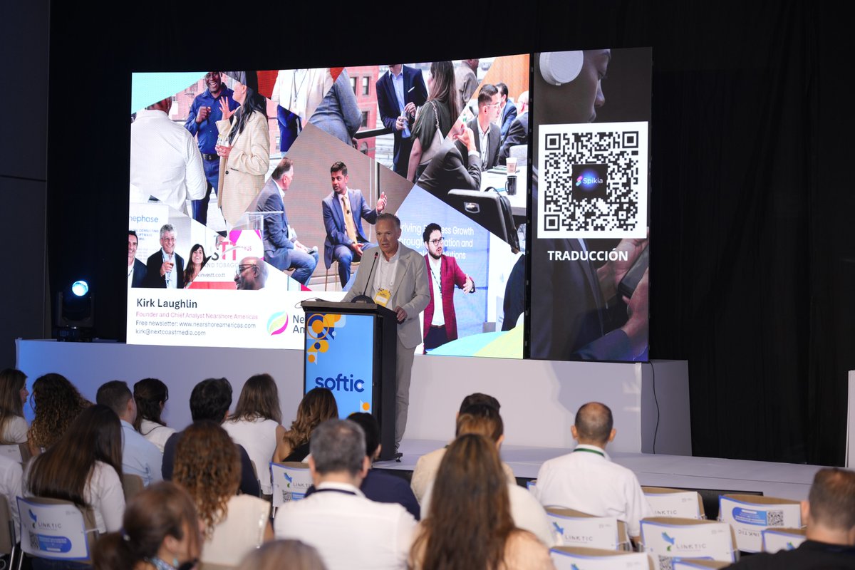 Fedesoft Colombia (@fedesoftcol) on Twitter photo Finalizamos con el keynote: Nearshoring y redes digitales internacionales.
Kirk Laughlin founder de <a href="/NSAmericas/">Nearshore Americas</a> mostró cómo el nearshoring y el softlanding son la nueva autopista para que empresas tech colombianas se conecten, crezcan y escalen en mercados globales. Finalizamos con el keynote: Nearshoring y redes digitales internacionales.
Kirk Laughlin founder de <a href="/NSAmericas/">Nearshore Americas</a> mostró cómo el nearshoring y el softlanding son la nueva autopista para que empresas tech colombianas se conecten, crezcan y escalen en mercados globales.