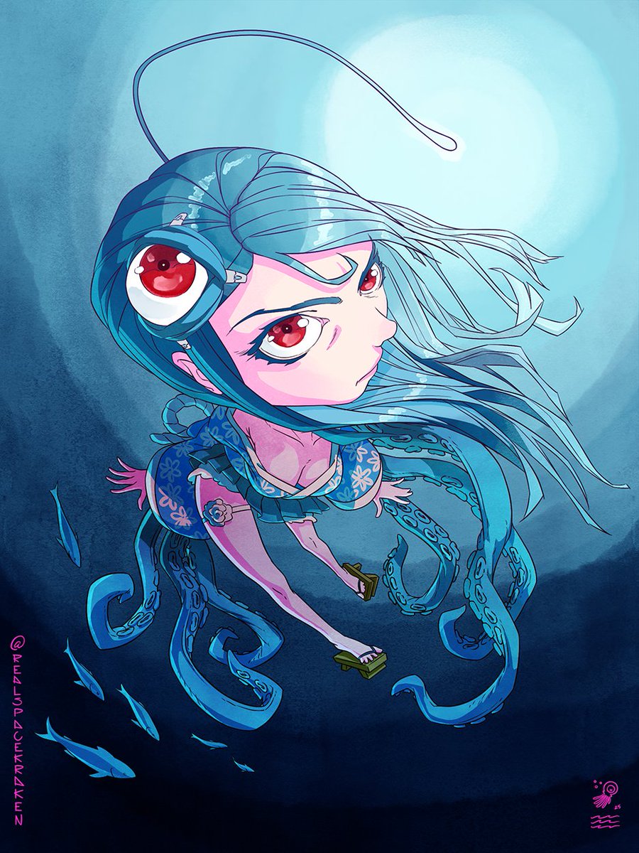 What brings you down here?... finished art. 🦑💡 #art #ArtistOnTwitter