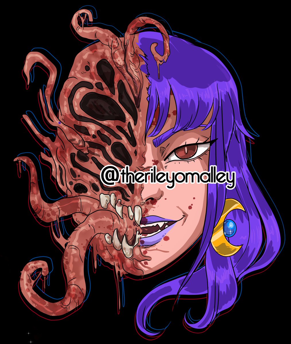 TheRileyOMalley's tweet photo. COSMIC VISCERA
"What's the matter? Afraid of a lil viscera?"
New shirts available for spooky season in my fourthwall shop! Four versions available.
https://t.co/qSTU6NFHQa
#apparel #horror #bodyhorror #spooky #RileyOCs https://t.co/MvgJJ7f9XJ