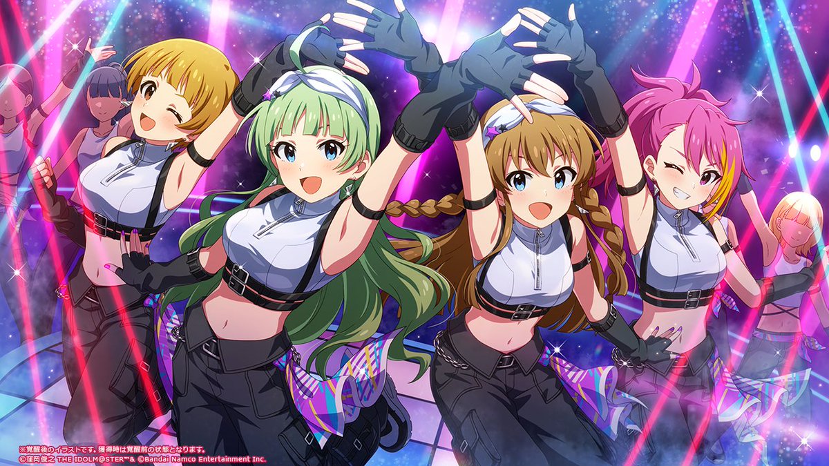 ✨˖°⌖.꙳✩˖°.✨꙳✩˖°⌖.꙳✨
プラチナスターチューン
　～My Evolution～
✨˖°⌖.꙳✩˖°✨.꙳✩˖°⌖.꙳✨

エレナ『知らない人とでも、
すぐに仲良くなれちゃうのがダンスの魅力だよネ♪』

海美『今日のステージはみんなが主役！
全力で踊って楽しんじゃおー！』

#ミリシタ