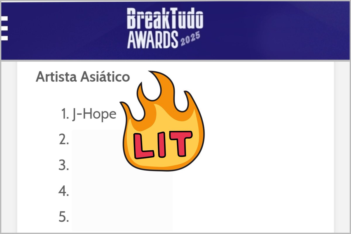 🗳BreakTodo Awards] Asian Artist 부문
📍vo.la/5fij0cB
🗓10/10 까지

‼️마지막 집계 현재 #jhope 1위
마감일이 다가오고 있습니다 중간 순위 1위에 안심은 놉‼️무조건 앞만보고 달려주세요🔥
각 순위의 투표율을 알 수 없기 때문에 마감까지 최대한의 투표 부탁드립니다

#VoteForJhope