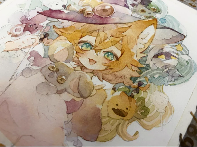 おはよ!今月のファンボ待ってね〜 ハロウィン描き下ろしにしてる