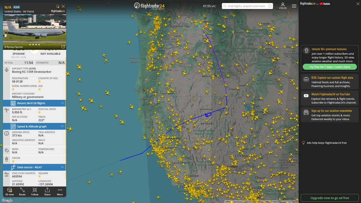 AIYeyENGDdJkjTr's tweet photo. Oct. 4, 2025
#Fairchild Air Force Base ==> #JBPHH, Honolulu
#NoCALLSIGN #AE0594 USAF KC-135R Stratotanker
#NoCALLSIGN #AE085A KC-135E Stratotanker
#NoCALLSIGN #AE0483 KC-135R Stratotanker
#NoCALLSIGN #AE014B KC-135R Stratotanker
#NoCALLSIGN #AE04C6 KC-135R Stratotanker https://t.co/QXaCh9tHGG