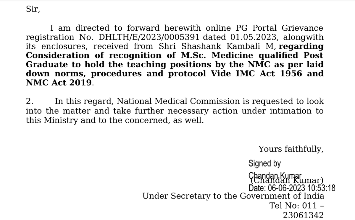 TMMAOfficial's tweet photo. Stop brainstorming about NCAHP draft regulations that do not concern medical graduates.

It's high time and the right time to demand for the recognition and registration with the Medical Commission so as we can practice as Clinical Biochemists and Clinical Microbiologists legitimately, the areas where we are trained and have expertise in. 

Act wisely and swiftly. Your actions may either completely erase our identity from both laboratories and from the medical education in the system or may give us our legitimate rights and the deserving position in the system that were denied for decades. 

PS: TMMA has been demanding for recognition of MSc Medical Postgraduates as per IMC Act 1956 and NMC Act 2019 

@MoHFW_INDIA @DeptHealthRes @JPNadda @AnupriyaSPatel @PMOIndia @narendramodi @NITIAayog @NMC_BHARAT 

#MedX #MedTwitter #MScMedicalPostgraduates #RightToPractice #TMMATheTruth