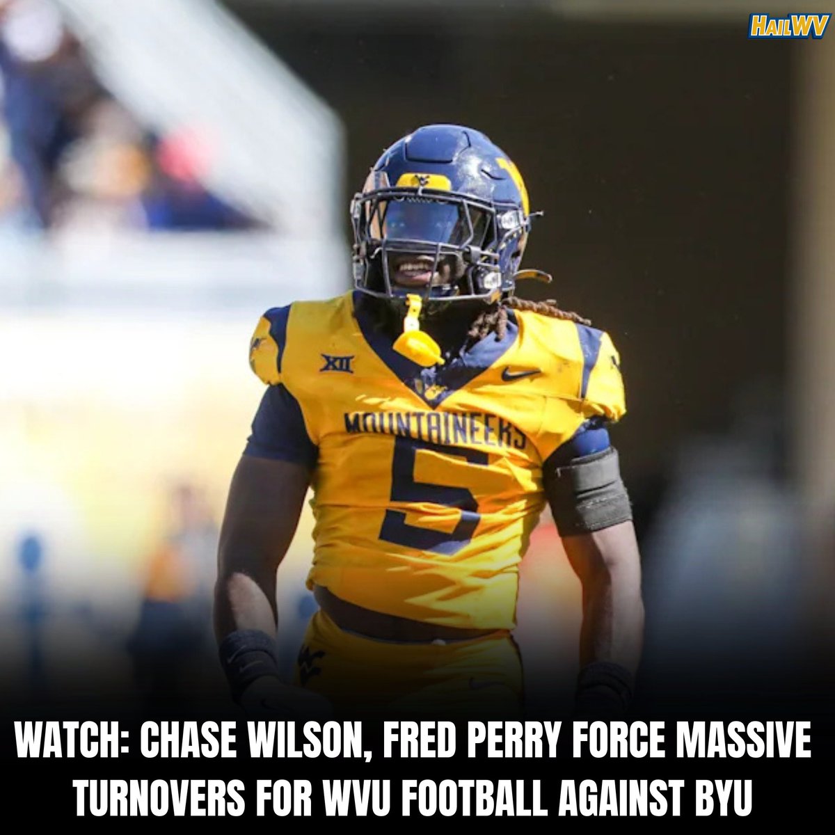 The two veteran Mountaineer defenders made big plays that kept WVU in the game during the first half against BYU.  #HailWV

LINK: hailwv.com/watch-chase-wi…