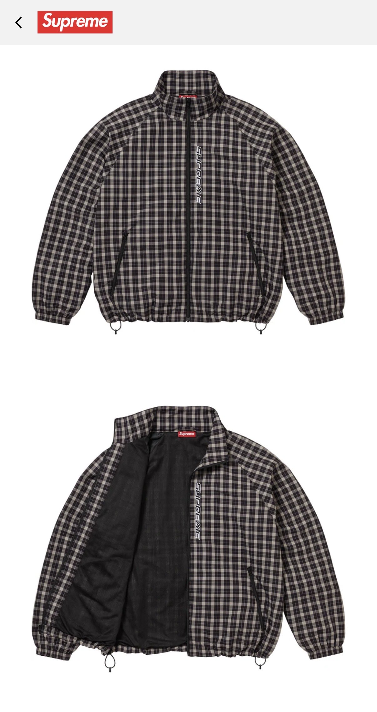 ジャケット・アウター Supreme Plaid Track Jacket Supreme Plaid Track Jacket Yellow Men's - FW25 - US