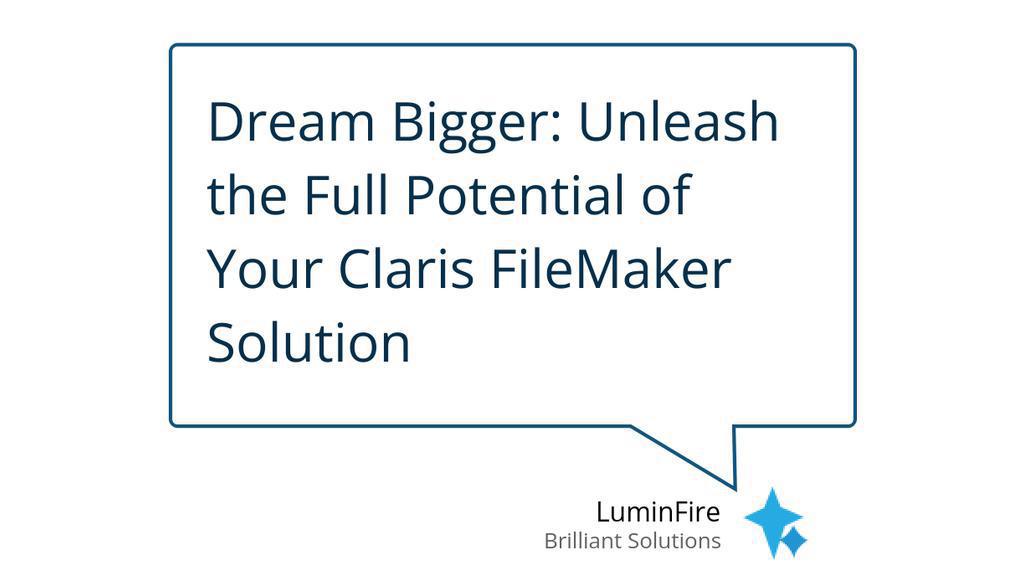 LuminFire's tweet image. Unleashing FileMaker’s full potential demands vision, intention, and expert attention.
Read more 👉 luminfire.com/2025/08/29/dre…
#CustomSoftware #TechnologySolutions #Claris