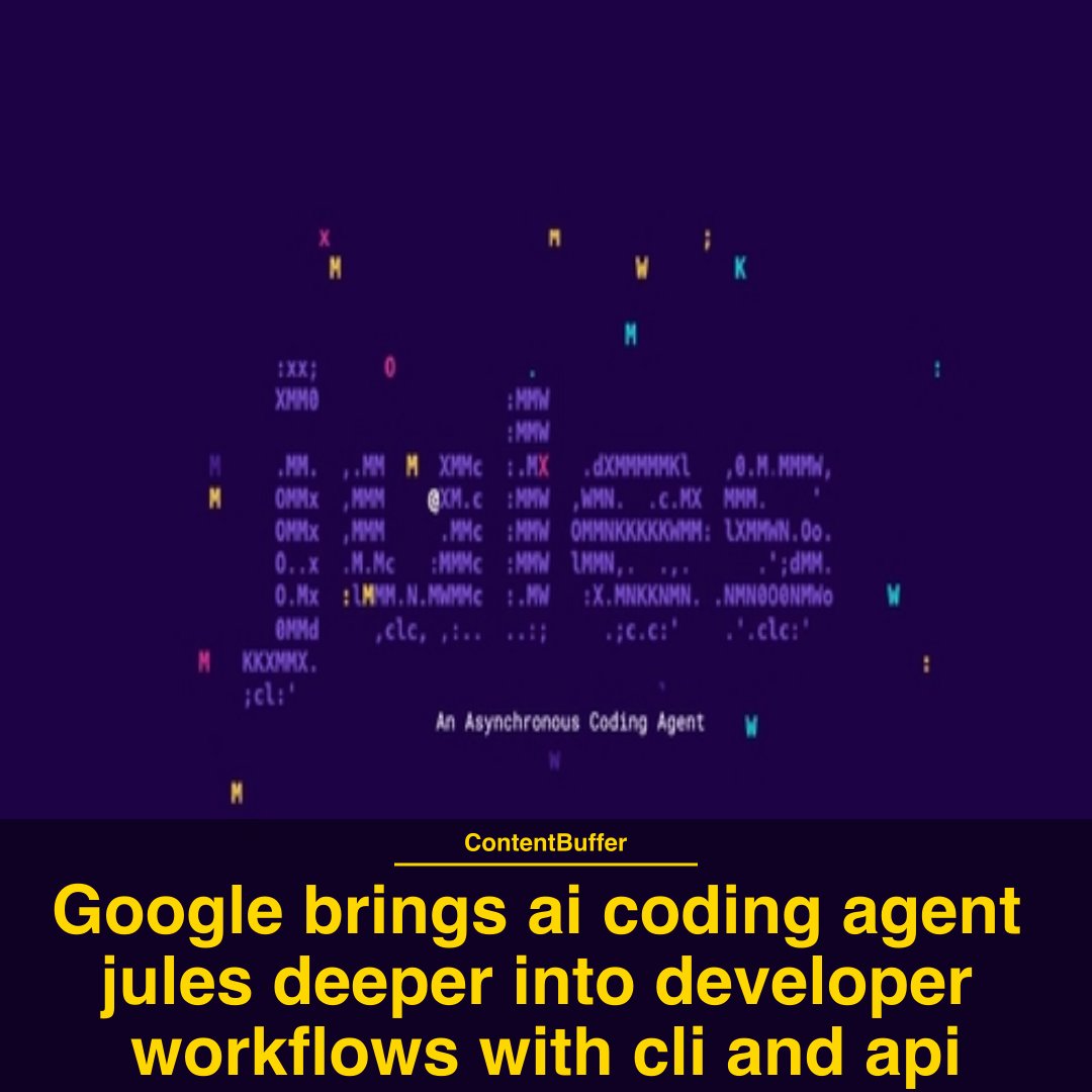 contentbuffer's tweet image. google ai coding agent