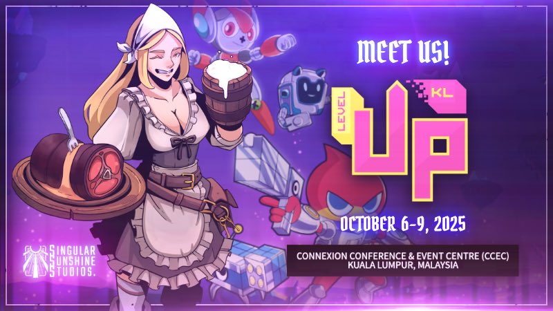 🔥💜 Ready for the next stop!
We’re heading to Kuala Lumpur for Level Up KL 2025 ✈️🇲🇾

⚔️ Come try our demo of Conquest Tactics: Realm of Sin
📍 Connexion Conference &amp; Event Centre
📍 Kuala Lumpur, Malaysia 
📅 October 6–8, 2025

#LevelUpKL2025 #IndieGames #ConquestTactics