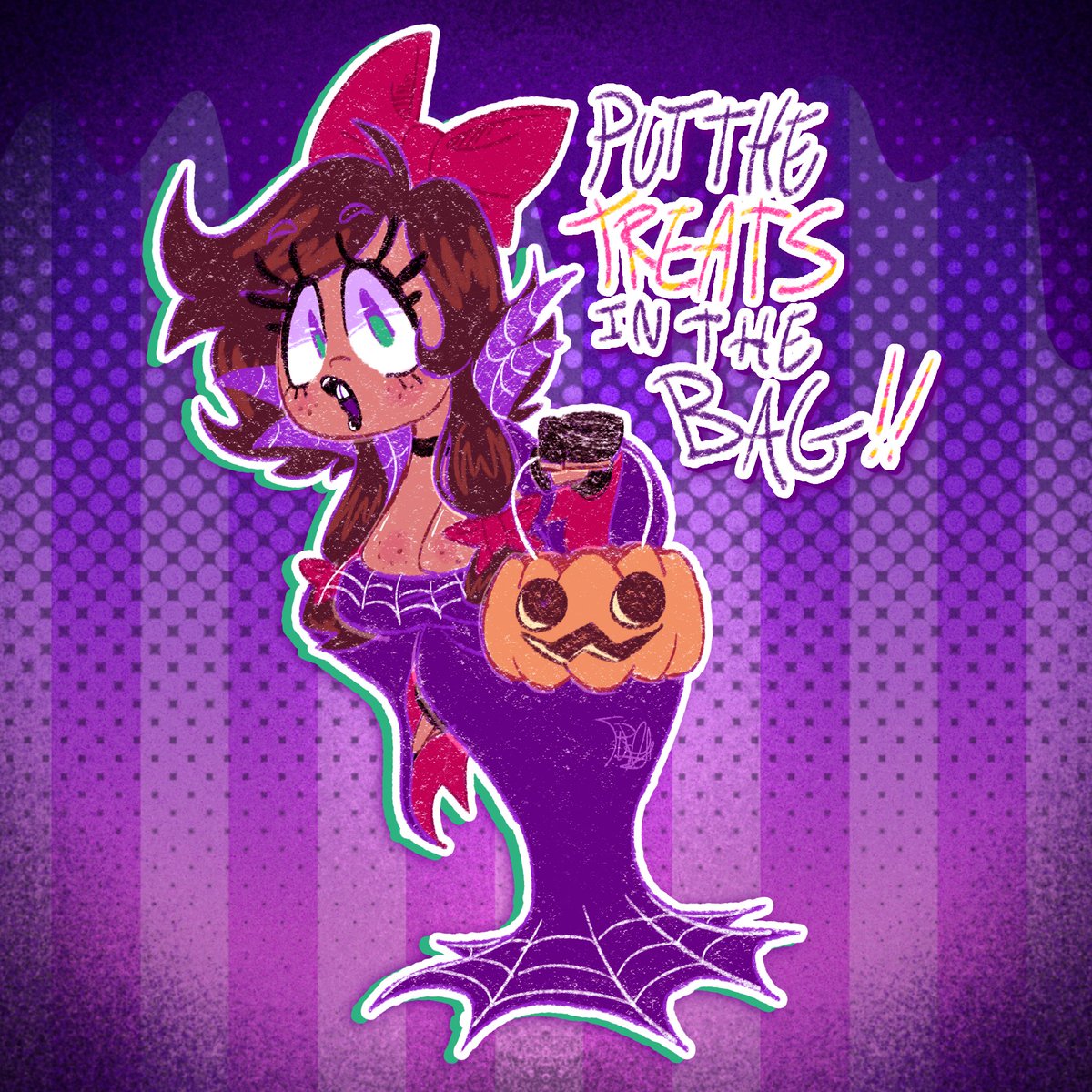 noodiles's tweet image. I owe folks a spooky Tessa drawing. So have one!