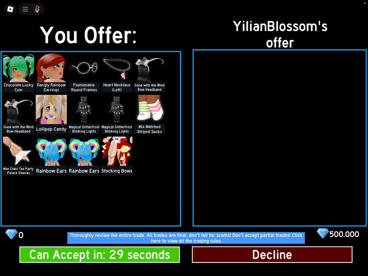 <a href="/YilianBlossom/">🌸🍓 Blossom</a> is trusted! Gave her 1000 robux exchanged for rhd and she gave them right after! Recommend trading with her <3