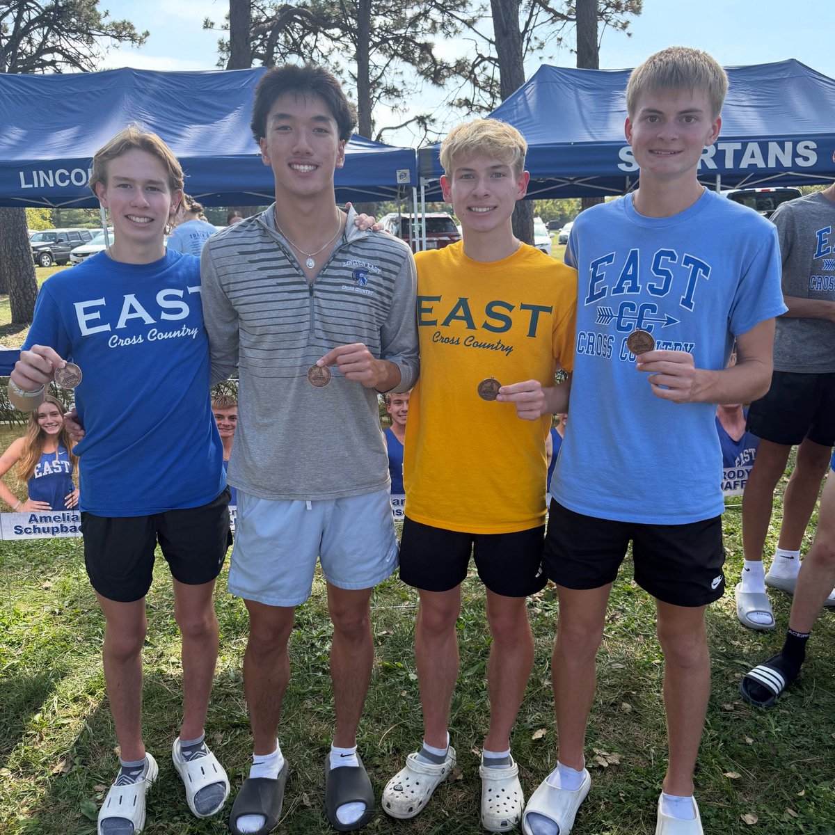 LPS City Championships: Boys Varsity Race medalists: Dylan Linscott 6th, Chanh Tran 12th, Daren Linscott 9th, and Ben Schlegelmilch 3rd. Boys finished in 2nd place.