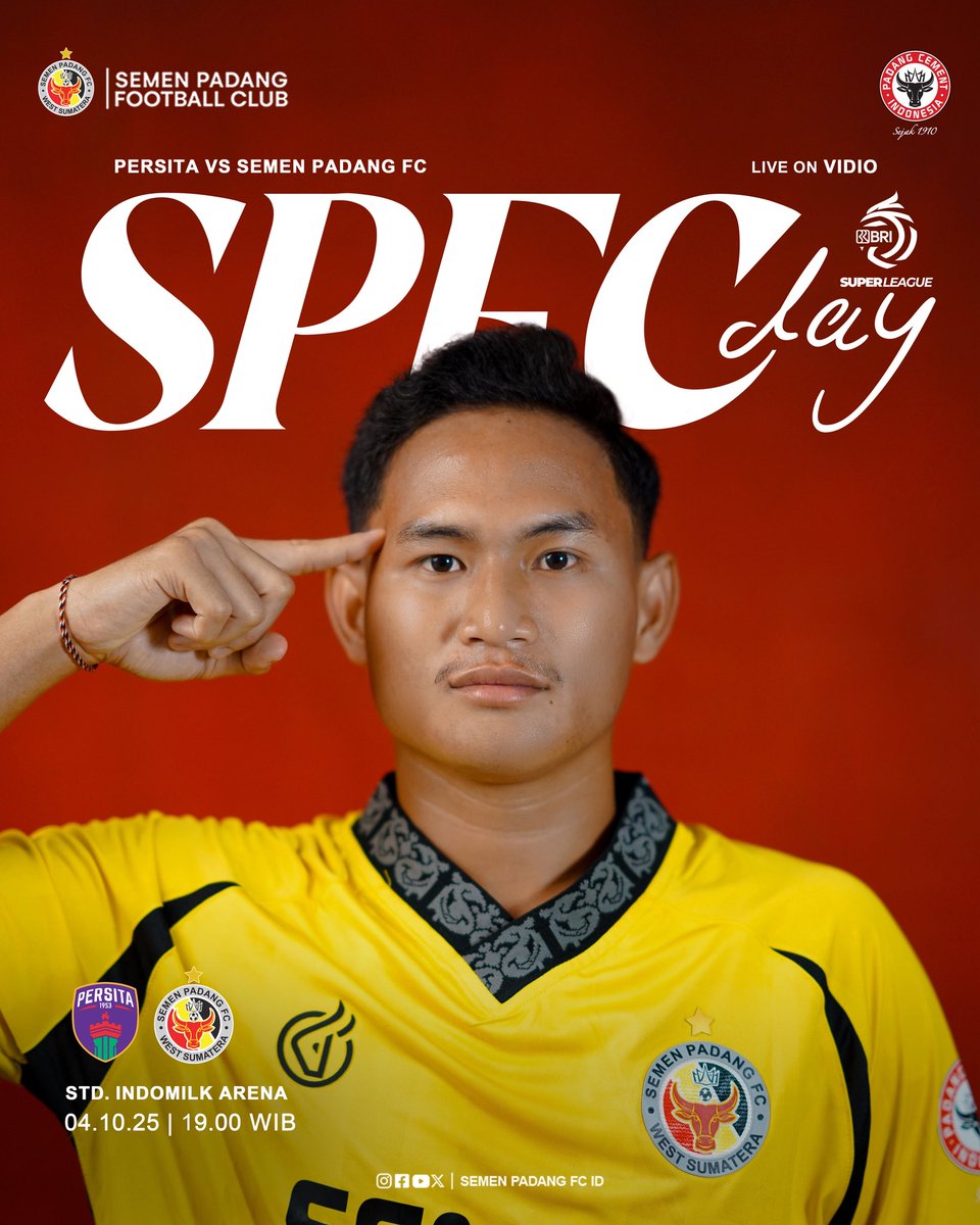 SemenpadangFCID's tweet photo. #SPFCDay π΄π‘β«οΈ GW #4 @Liga1Match
Persita π SPFC- si @Indosiar dan @VidioSports
#semenpadangfc #kabausirah https://t.co/eisqnBoTZp