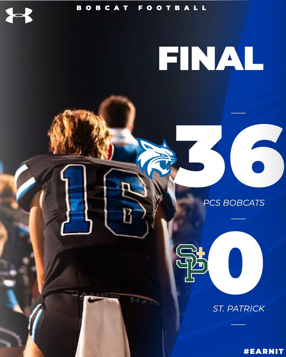 PCS takes care of business on the road at St. Patrick, defeating the Irish 36-0. The Bobcats improved to 4-2 (1-0) with the win. Next week, PCS will be back on the road at Greene County. #TeamPCS