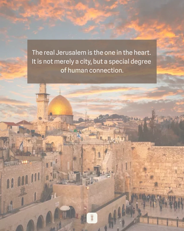 Kabbalahinfo's tweet photo. The real Jerusalem is not a city of stone, but a state of heart—a special degree of human connection. 💫 Share if it resonates or follow for more wisdom. #Jerusalem #KabbalahWisdom #Unity #SpiritualConnection https://t.co/UIIOKHsCSP