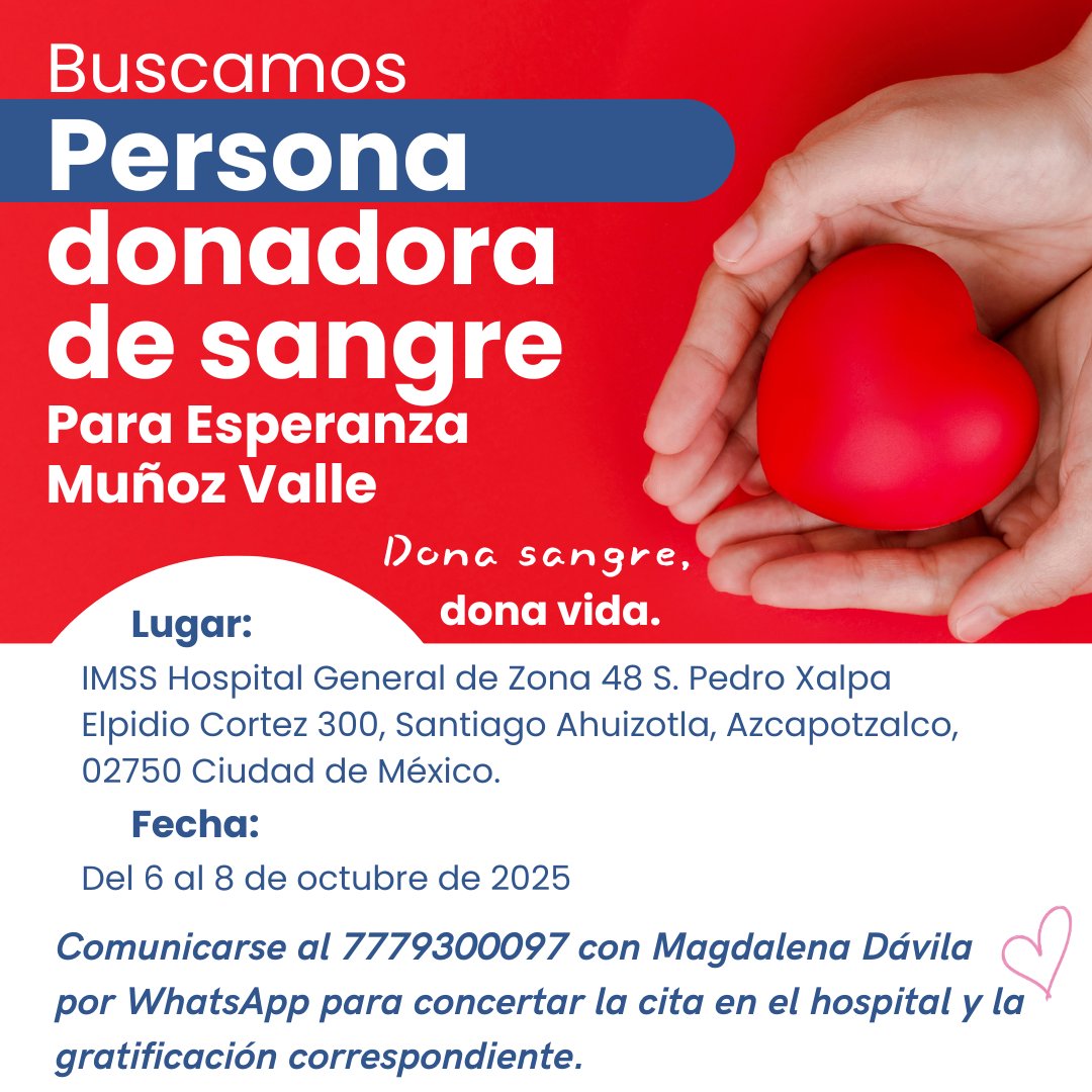 Solicito su apoyo nuevamente, es para mi tía 😟🫶🏼
Muchas gracias 🙏🏼