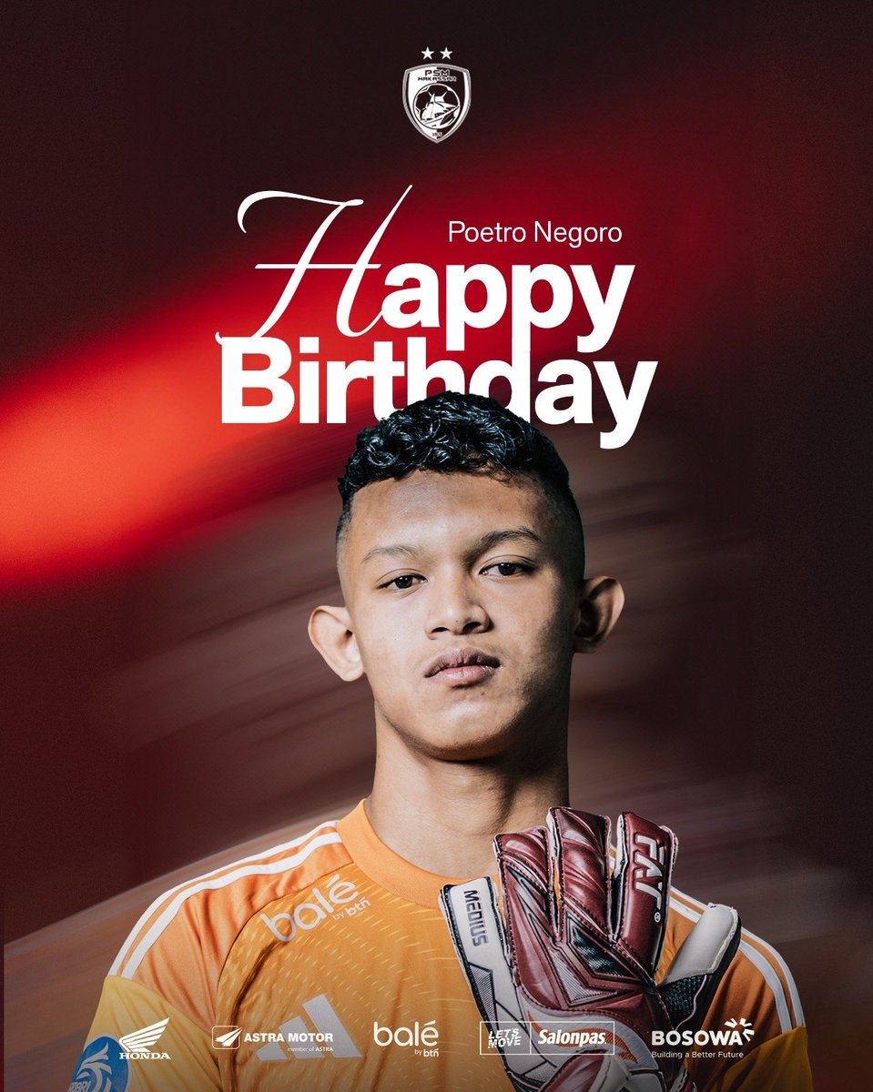 Selamat ulang tahun, Putro 🎉🥳

Semoga senantiasa sehat dan terus berkembang semakin tangguh sebagai palang lintu terakhir Pasukan Ramang 🧤⚽ 

#EwakoPSM #PSMMakassar