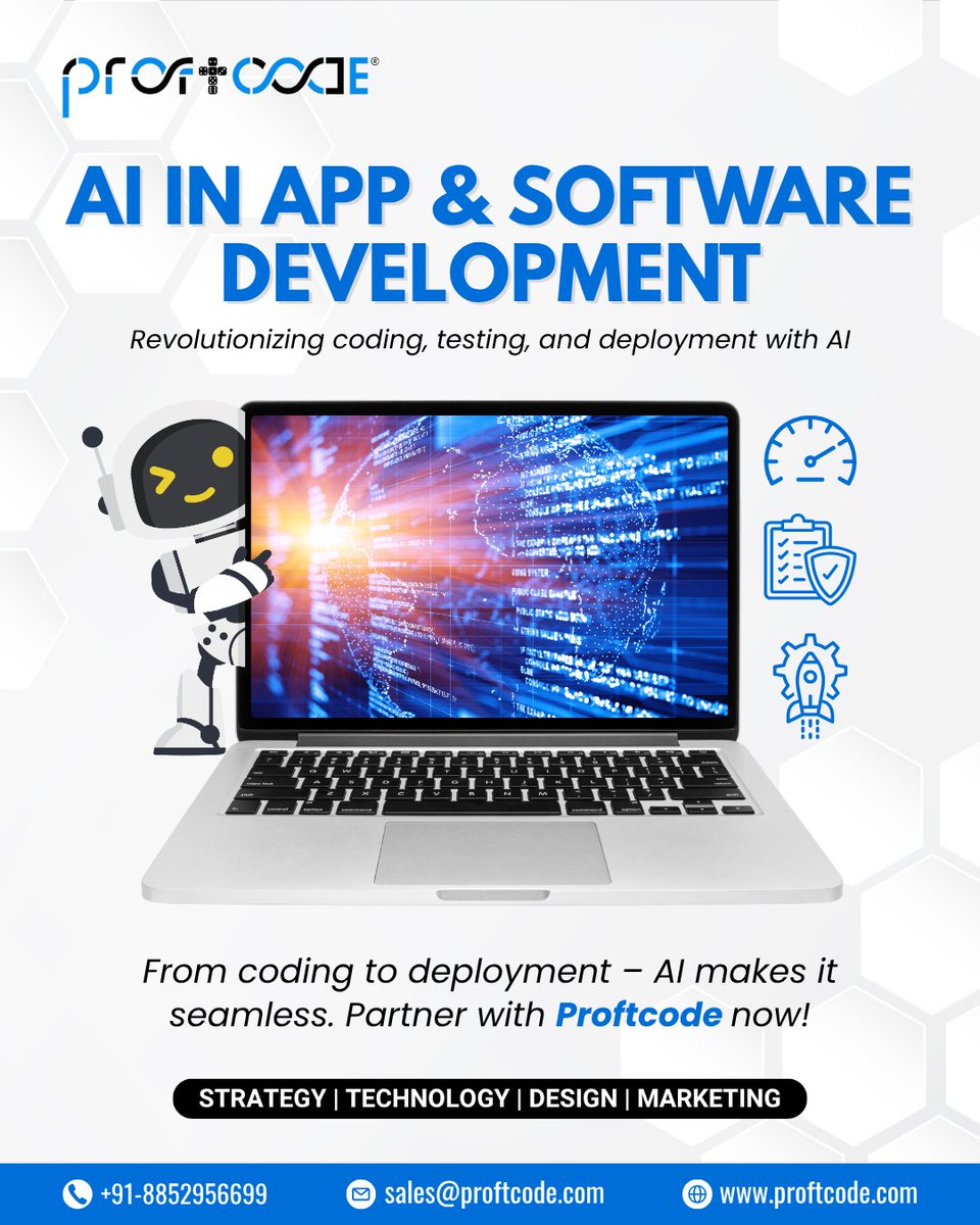 proftcode's tweet image. 🤖AI in App &amp;amp; Software Development💻
Proftcode delivers: ⚡ Faster Coding | ✅ Smarter Testing | 🚀 Quick Deployment | 📈 Scalable Growth
👉 AI for smarter workflows.
Contact Us:📧sales@proftcode.com
#Proftcode #AI #AppDevelopment #SoftwareDevelopment #DigitalTransformation
