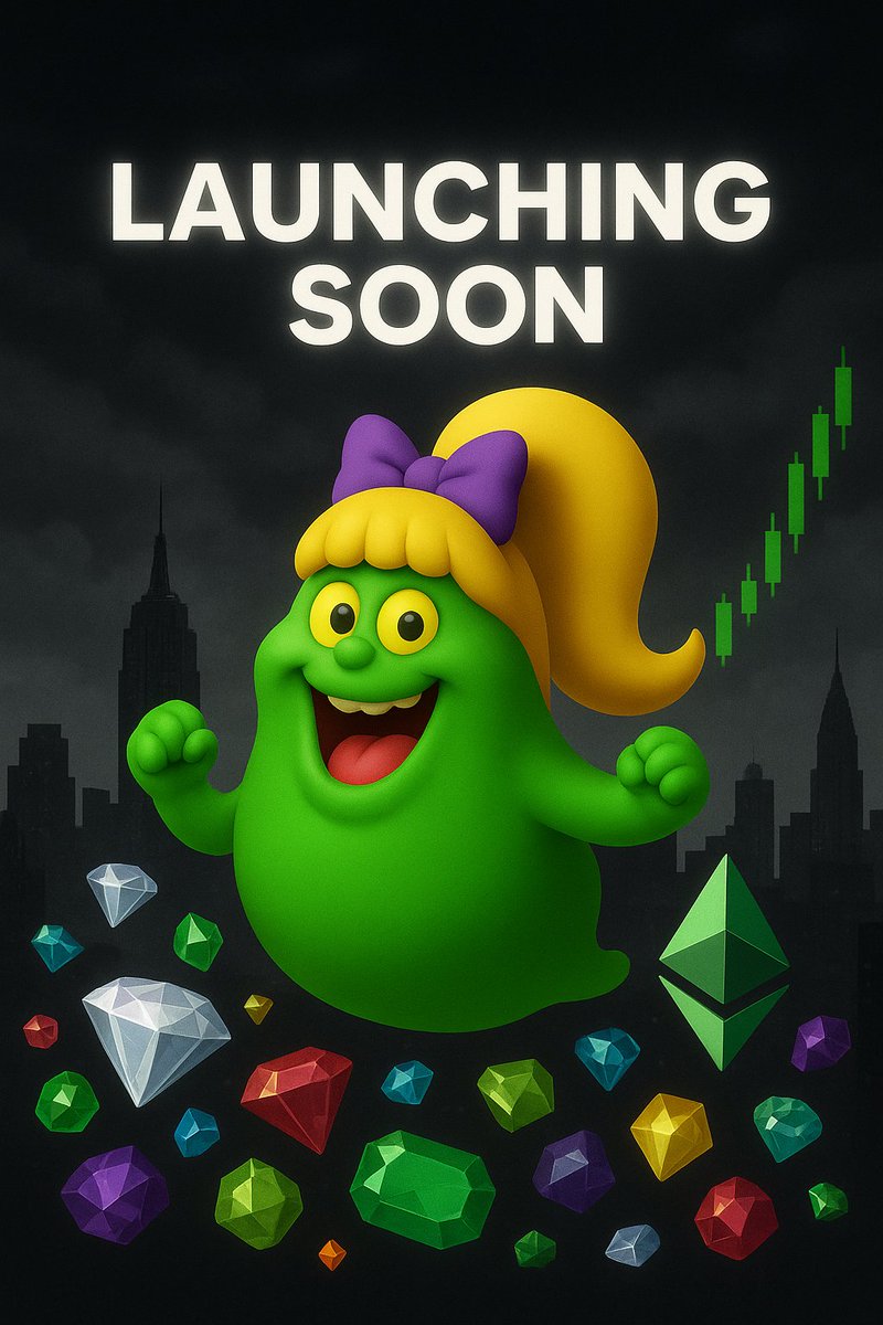 Once adored in the neon haze of the afterlife, Lady Slimer wasn’t just slime, she was a muse of chaos, loyalty, and allure. Today her story continues, reborn not on VHS tapes, but on Ethereum. $LSLIMER
Best #memecoin of the year, you want this #hiddengem Prepare for the #Launch