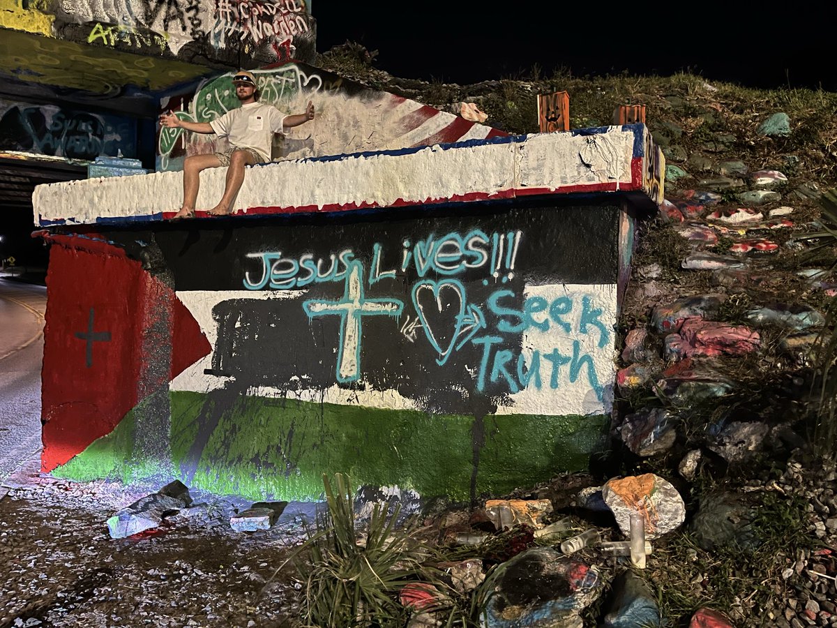 J Tocci (@tocci_j) on Twitter photo The terrorist tried to use the bridge. We fixed it with some help from some God loving youth! (See pics) #graffitibridge #Pensacola #Israel #Godschosenpeople #ForCharlie #timetospeakup #Godwins <a href="/GovRonDeSantis/">Ron DeSantis</a> <a href="/realDonaldTrump/">Donald J. Trump</a> <a href="/JDVance/">JD Vance</a> <a href="/netanyahu/">Benjamin Netanyahu - בנימין נתניהו</a> <a href="/IDF/">Israel Defense Forces</a> <a href="/GovMikeHuckabee/">Ambassador Mike Huckabee</a> The terrorist tried to use the bridge. We fixed it with some help from some God loving youth! (See pics) #graffitibridge #Pensacola #Israel #Godschosenpeople #ForCharlie #timetospeakup #Godwins <a href="/GovRonDeSantis/">Ron DeSantis</a> <a href="/realDonaldTrump/">Donald J. Trump</a> <a href="/JDVance/">JD Vance</a> <a href="/netanyahu/">Benjamin Netanyahu - בנימין נתניהו</a> <a href="/IDF/">Israel Defense Forces</a> <a href="/GovMikeHuckabee/">Ambassador Mike Huckabee</a>