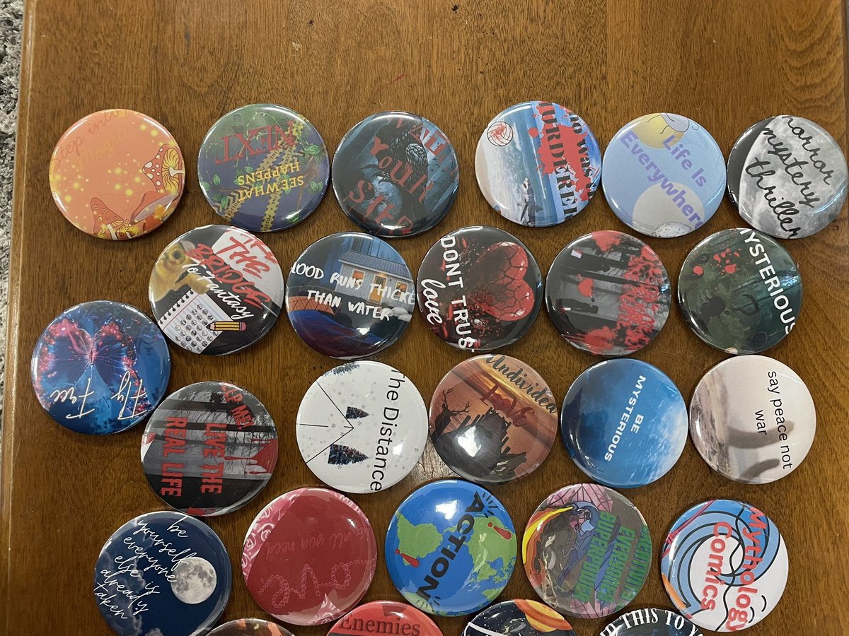 MrsTamiNeal's tweet image. @NISDJordanMag just finished up our @nisdmsela #DesignChallenge Personality badge with reading 📚 preference and writing ✏️ inspiration. We turned them into buttons! #Unstoppable #CREATORS