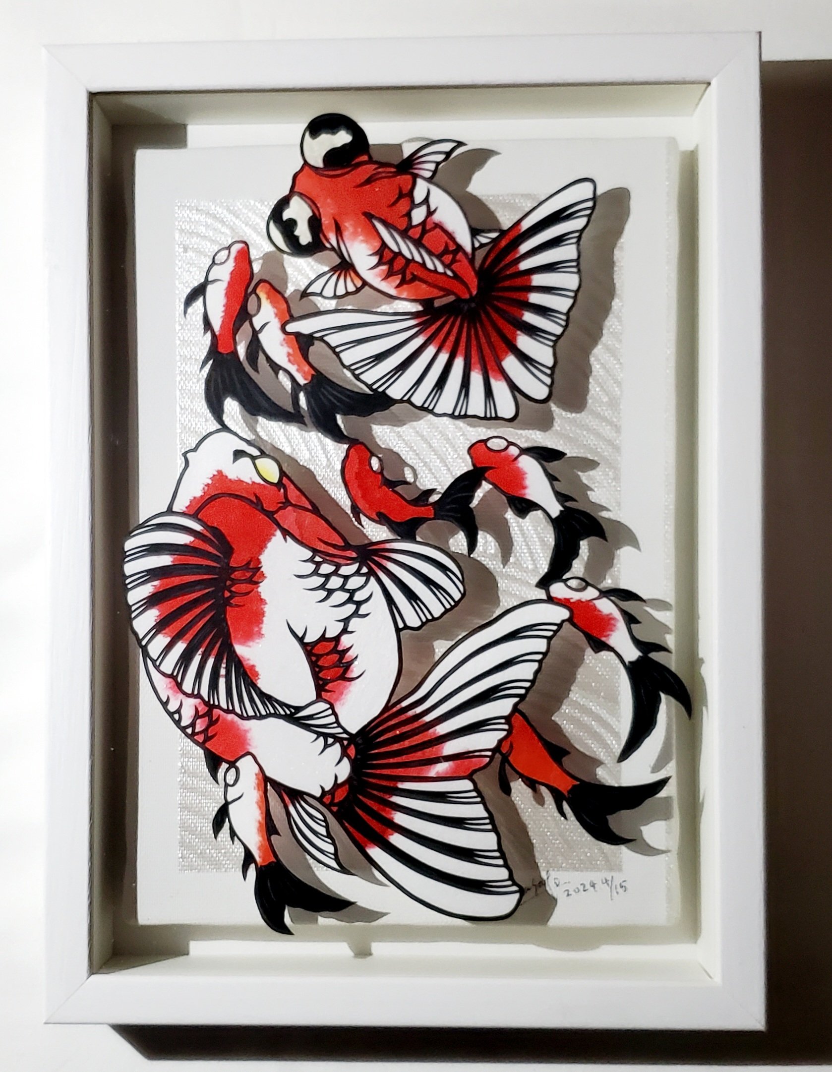 人魚サラリーマン 油絵 原画 手描き オリジナル 一点物 人魚サラリーマン 油絵 原画 手描き オリジナル 一点物 人魚