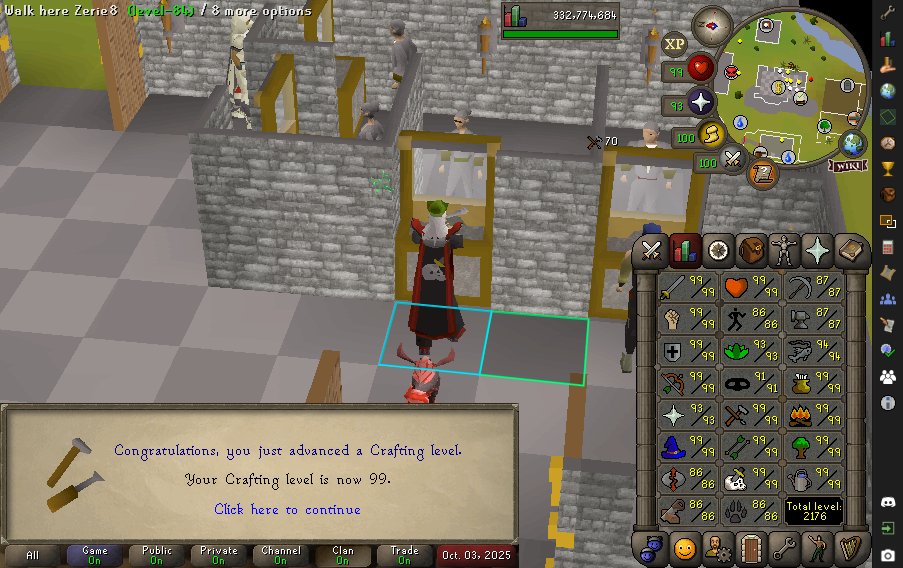 SlayDivine's tweet photo. #13 - 99 Crafting https://t.co/RI6xiHMNdC