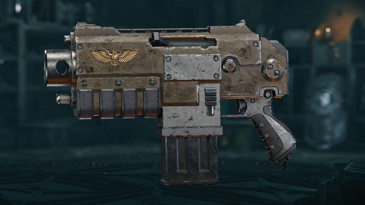 Timothy_Mark7's tweet image. I beg of you WH40k fans to try out the new bolters added in #Darktide 

not only do they sound like auto cannons, but have bonkers damage and blast radius, being literal precision grenade launchers, it&apos;s so karking peak.