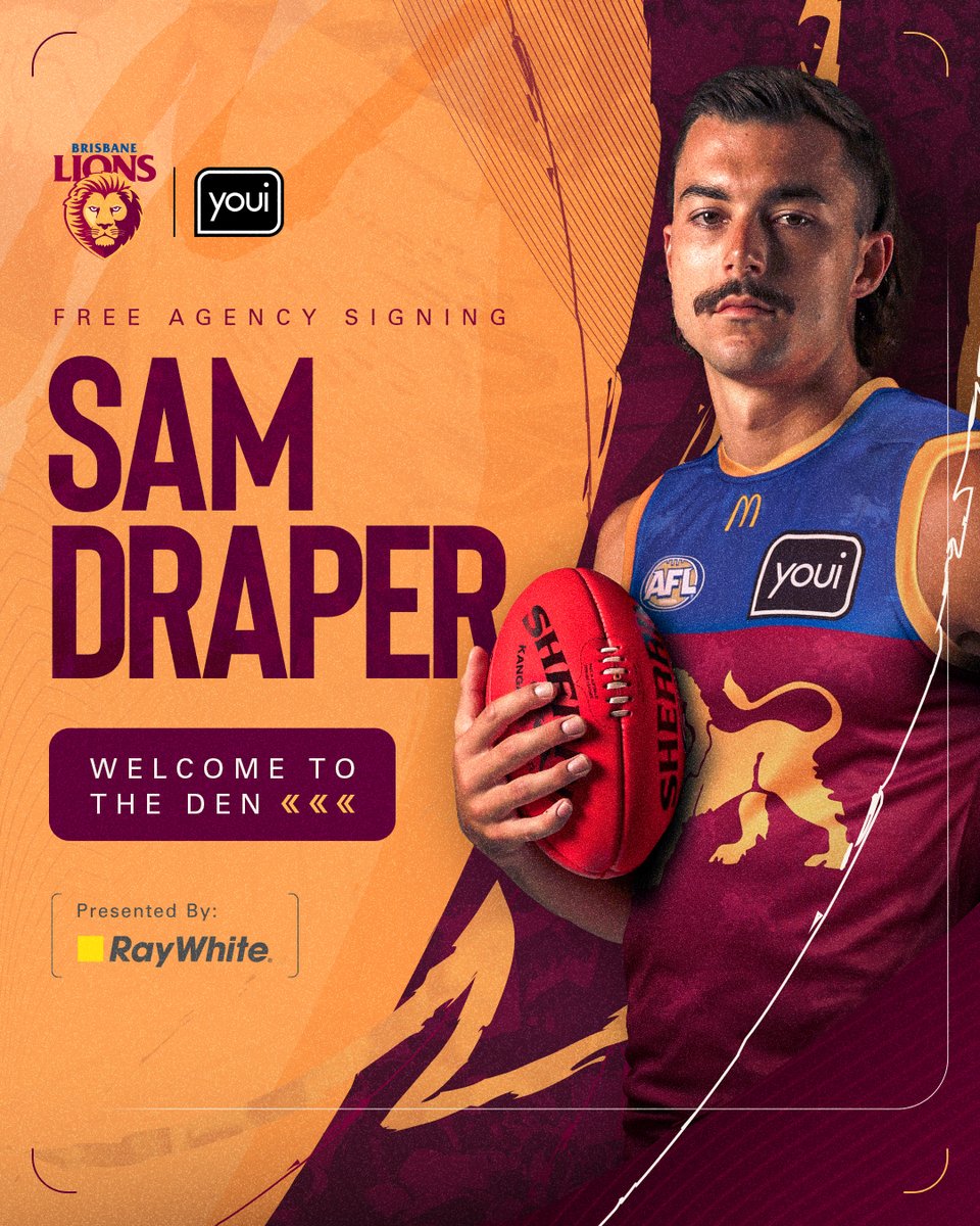 brisbanelions's tweet image. It's offical!! Welcome to the den Sam Draper! 🦁

Read here 📲 bit.ly/3WnXmqk