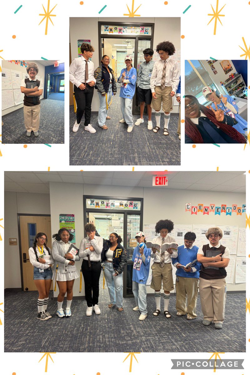 Nerds vs Jocks 📚🤓🏀… these <a href="/GoldenFHSEagles/">Freeman High School</a> nerds love the Spanish dictionary 😅💛