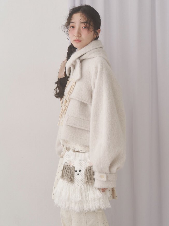 ▷新作情報 わんわんポシェット オフホワイト/ベージュ ¥9,350(税込