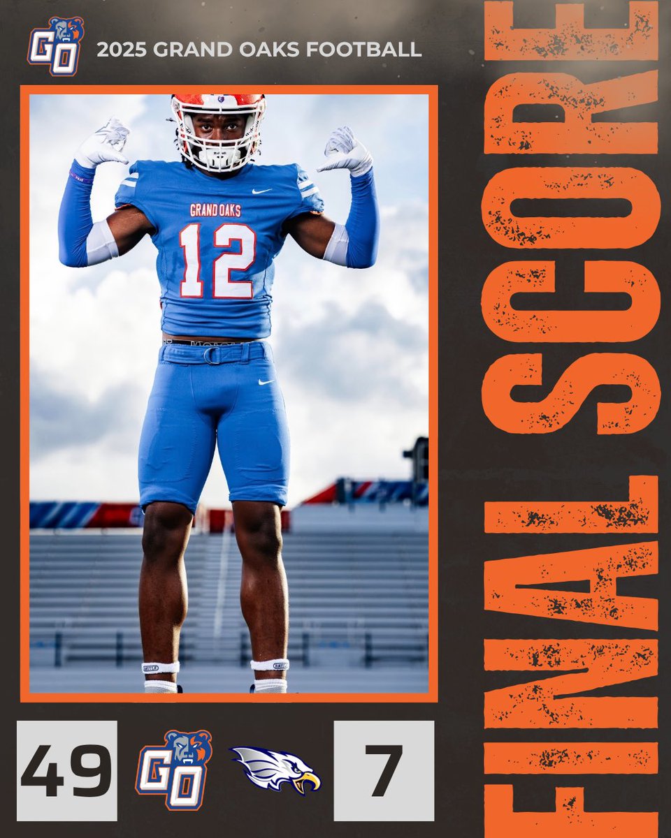 Final:
Grand Oaks 49
New Caney 7

HOCO WIN!!!  #GROWL