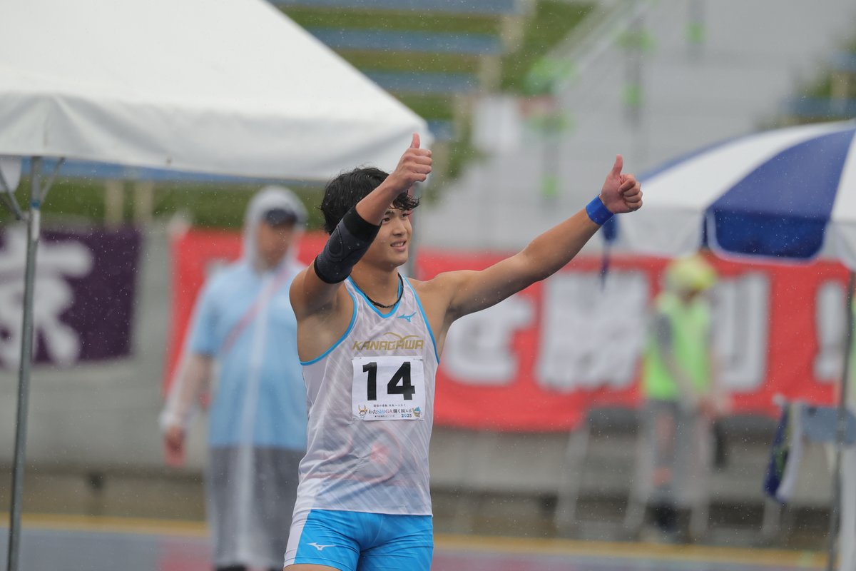 滋賀国スポ 少年男子Aやり投 🥇松本一颯（神奈川・森村学園高2）63m49